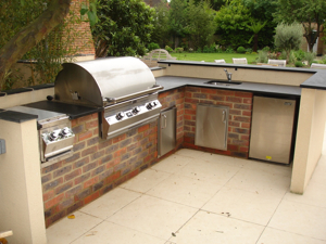 This built-in outdoor kitchen from The Lapa Company has pretty much everything you need for outdoor dining