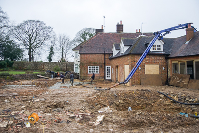 foundations for the new terraces